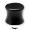 Plug incurvé Onyx pour oreille pierre semi précieuse gros diamètre SFLP A