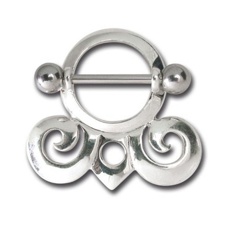 Bijoux téton motif celtique - barre 1,6 mm acier 316L SNS 2