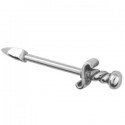 Bijou téton motif poignard - barre 1,6 mm acier SNS 71