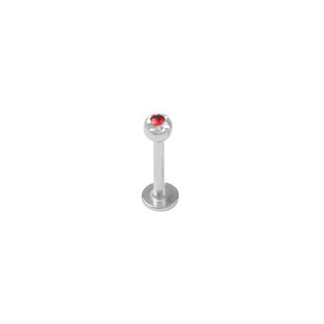 Bijou labret 1,2 mm acier 316L avec boule avec fleur remplie strass en crystal de swarovski à visser MLBBCJ