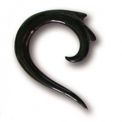Elargisseur forme tribal oreille corne noir gros diamètre ITC BK