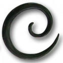 Elargisseur forme spirale oreille corne noir gros diamètre ISP BK