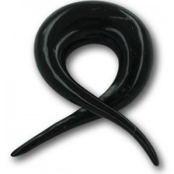 Elargisseur forme vrillé oreille corne noir gros diamètre ITW 2 BK