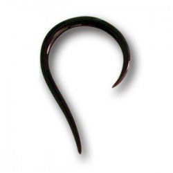 Elargisseur recourbé pour oreille corne noir gros diamètre IHO BK