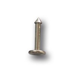 Bijou labret 1,6 mm acier 316L avec pic ou cone 2,5 mm à visser interne INLBC
