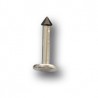 Bijou labret 1,6 mm acier 316L avec pic ou cone noir 2 mm à visser interne INLBKC
