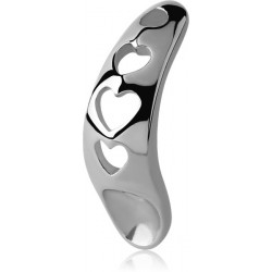 Accessoire de recouvrement avec 3 coeurs pour bijou intime en acier SCIS 05
