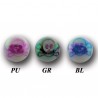 Boule acrylique dessin tête de mort / crâne, à visser 1,6 mm UPD 44