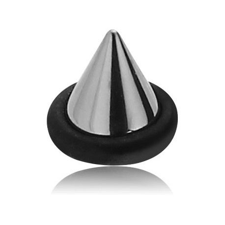 Pic ou cone acier 316L avec anneau silicone, à visser 1,2 mm MOC