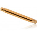 Barre droite acier doré or fin à visser 1,6 mm en 14 mm et 16 mm de longueur GPBL-PINS
