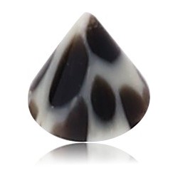 Pic ou cone acrylique U.V. tachetée (guepard), à visser 1,2 mm MLEC