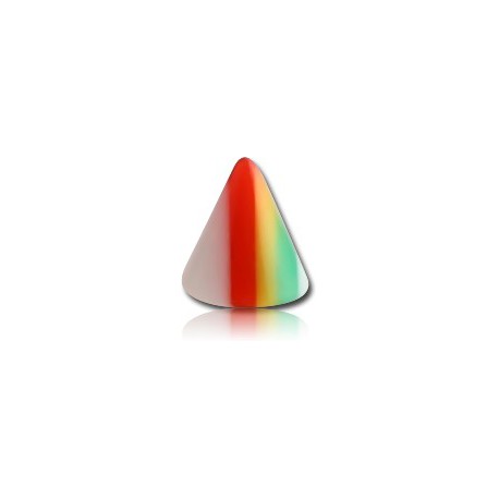 Pic ou cone acrylique couleur rasta, à visser 1,2 mm MNRAC