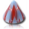Boule acrylique U.V. damier, à visser 1,2 mm MPSB