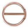 Bijou téton avec contour anneau - barre 1,6 mm acier or rose ORSNC 15
