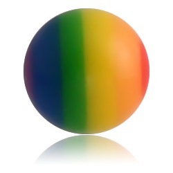 Boule rainbow acrylique couleur arc en ciel, à visser 1,2 mm MURNB