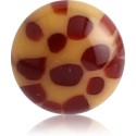 Boule acrylique U.V. tachetée (guepard), à visser 1,2 mm MLEB