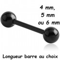 Barre 1,6 mm acier noir boules BKBL
