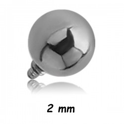 Boule titane G23, pour barre 1,2 mm avec pas de vis interne 0,8 mm TINMB