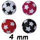 Boule acrylique dessin étoiles, à visser 1,2 mm MUPD 05