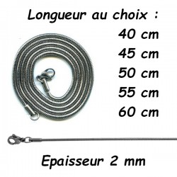 Chaine acier serpent 2 mm DB 1401