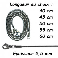 Chaine acier serpent 2,5 mm DB 1396