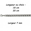 Bracelet chaine acier maille américaine 7 mm DB 1874
