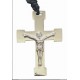 Collier chapelet croix jesus et vierge acier HCHAP04