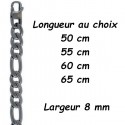 Chaine acier figaro 8 mm DB 1321