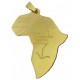 Pendentif Afrique acier dore FPD09D