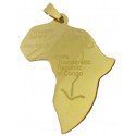 Pendentif Afrique acier doré FPD09D