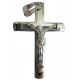 Pendentif croix superposée avec Christ GM acier HPD08A