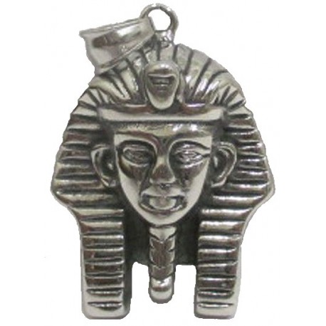 Pendentif tête pharaon Toutankhamon acier HPD116