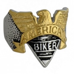 Bague aigle american biker acier DB1693