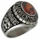 Bague américaine universitaire chevalière brillant noir ou rouge Panthers acier DB1451-N1-N2