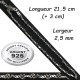 Chaine cheville argent 925 coeurs filigrane 2,5 mm CV 67