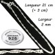 Chaine cheville argent 925 maille singapour 2 mm CV 11
