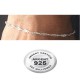 Chaine cheville argent 925 maille singapour 2 mm CV 11
