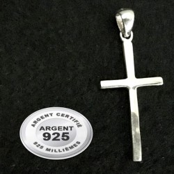 Pendentif croix chrétienne MM argent 925 P 099