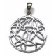 Pendentif 3 fleurs dans cercle argent 925 P 778