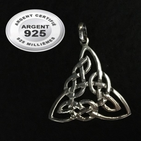 Pendentif symbole trinité celtique argent 925 PAR016