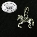 Pendentif petit cheval double face argent 925 PAR022