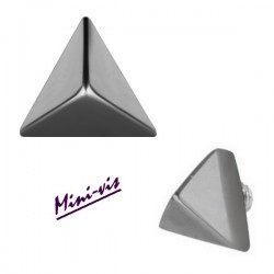 Embout motif pyramide acier 316L pour barre 1,2 mm avec pas de vis interne 0,8 mm IA07