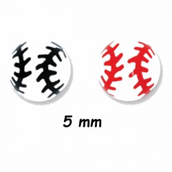 Boule acrylique dessin balle baseball, à visser 1,6 mm UPD 19