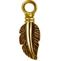 Accessoire charm plume pour personnaliser bijoux en acier doré or fin GPABH 12