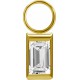 Accessoire charm strass rectangulaire pour personnaliser bijoux en acier doré or fin GPABH 10