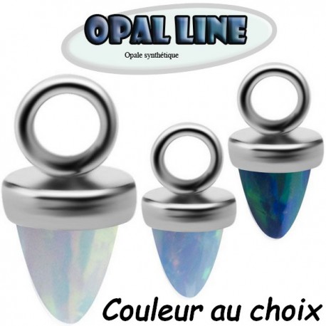 Accessoire charms pic en opale pour personnaliser bijoux en acier chirurgical ABH 17