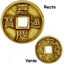 Accessoire charm pièce feng shui pour personnaliser bijoux en acier doré or fin GPABH 01