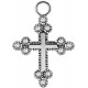 Accessoire charms croix gothique avec strass pour personnaliser bijoux en acier chirurgical ABH 06