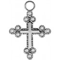 Accessoire charms croix gothique avec strass pour personnaliser bijoux en acier chirurgical ABH 06