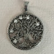 Pendentif arbre de vie 6 strass acier PDT035